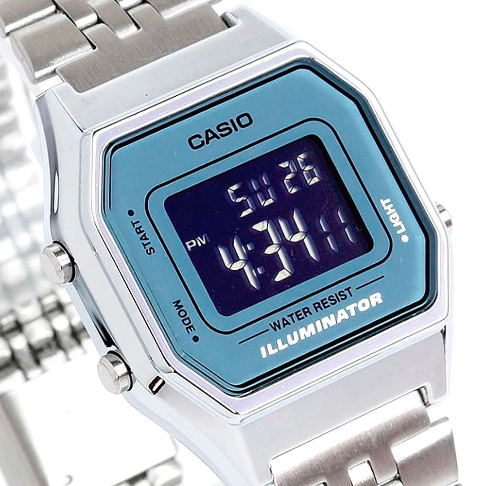 Reloj Casio Mujer LA680WA-2B Illuminator Pantalla Negativa