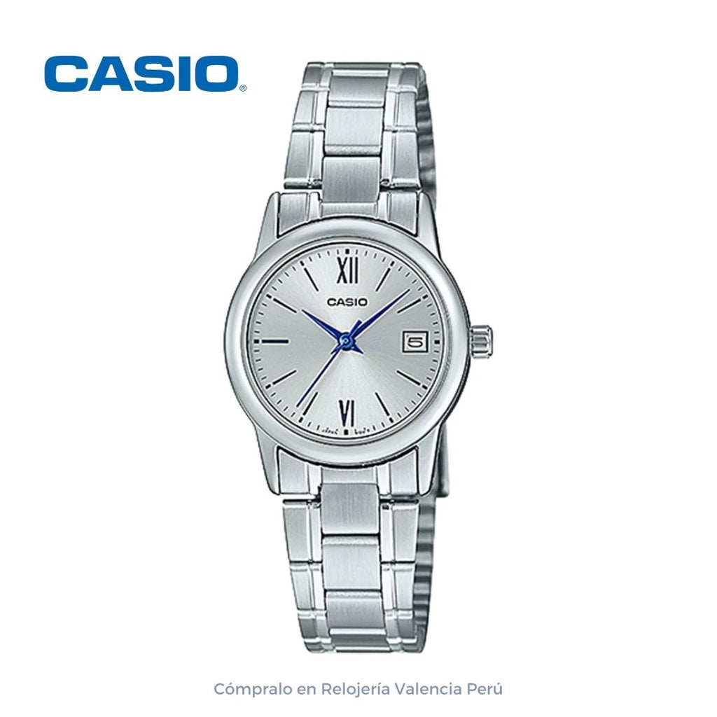 Reloj Casio Mujer LTP-V002D-7B Acero con Fechador