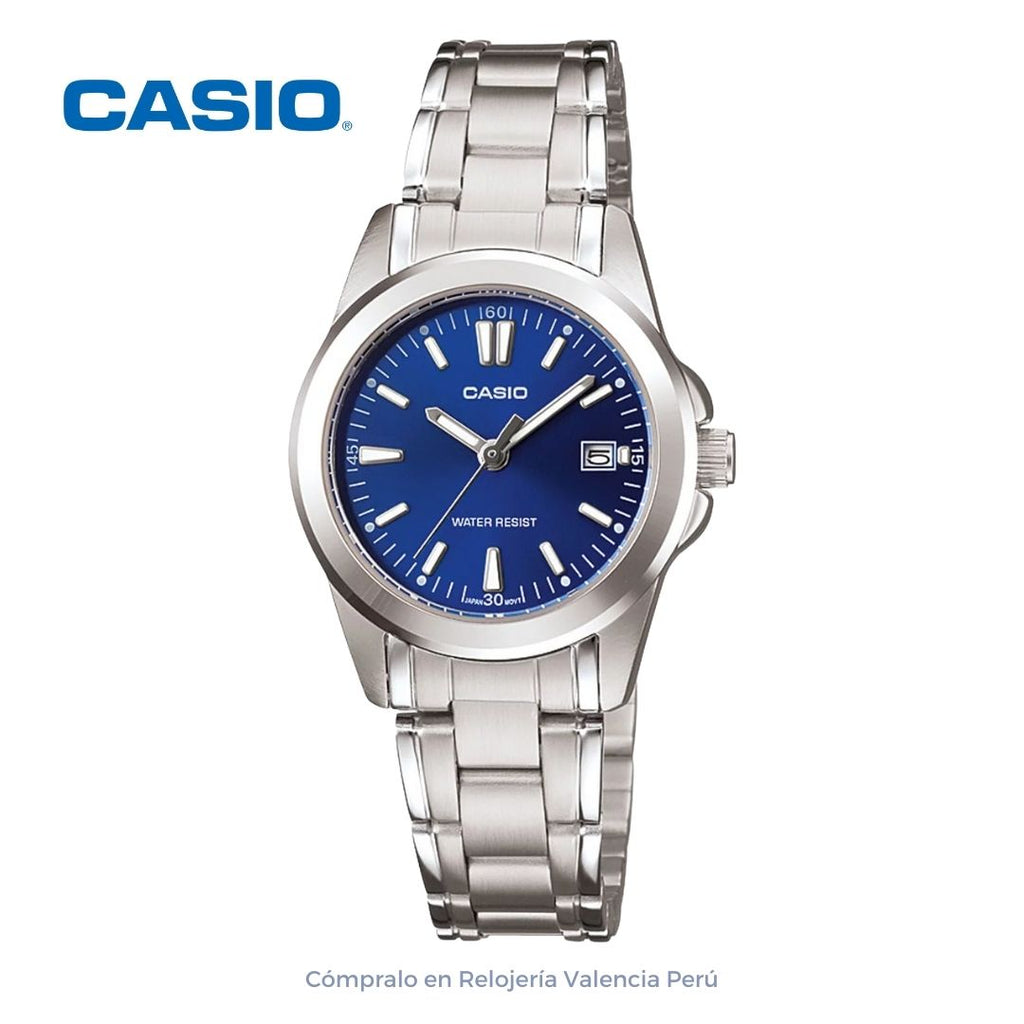 Reloj Casio Mujer LTP-1215A-2A2 Acero con Fechador