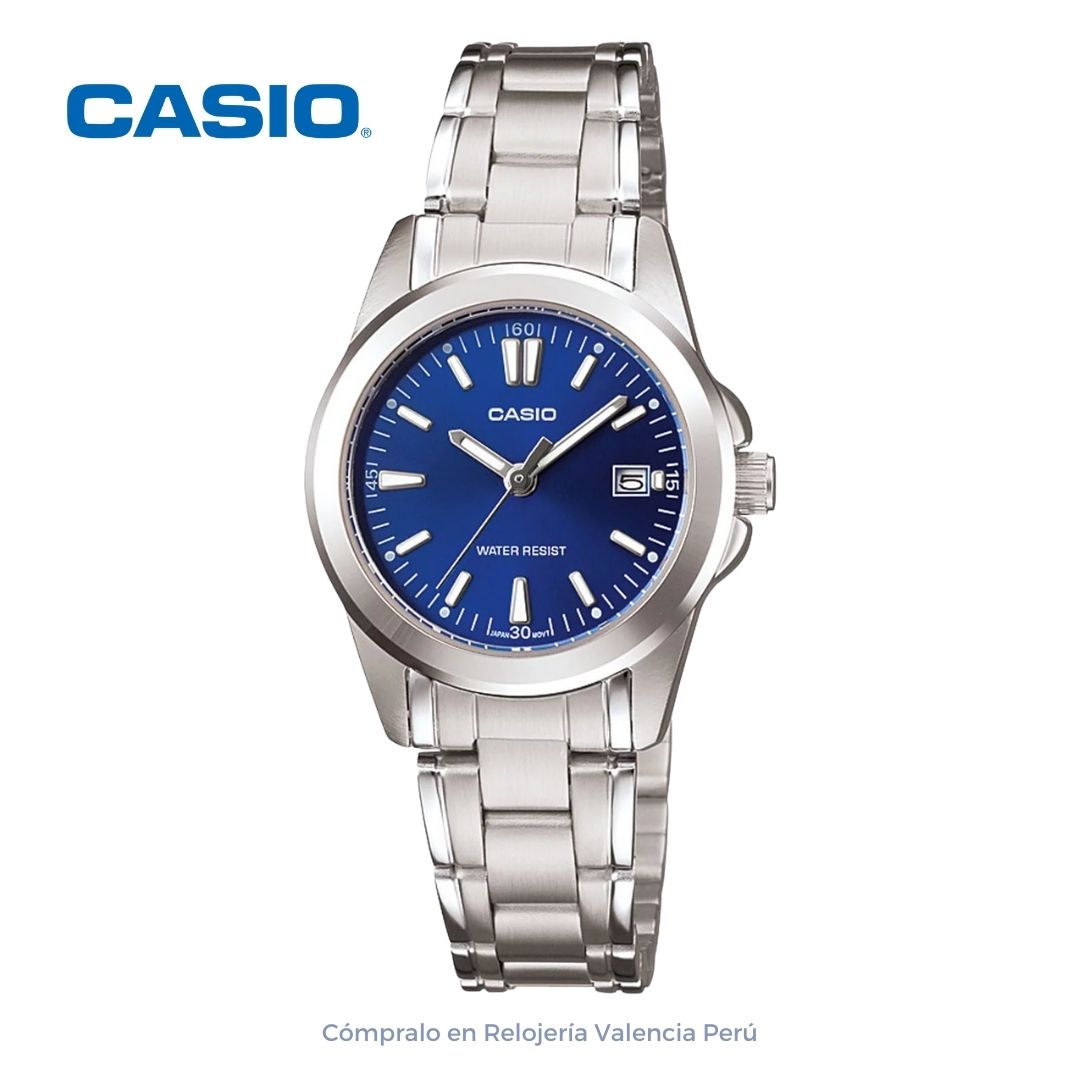 Reloj Casio Mujer LTP-1215A-2A2 Acero con Fechador