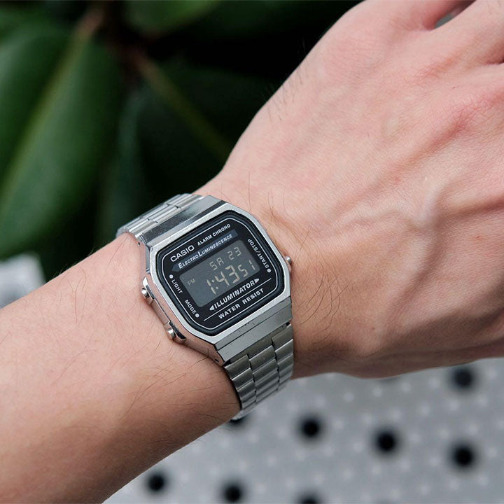 Reloj Casio Vintage A168WGG-1BDF Digital Negro Chrome Illuminator