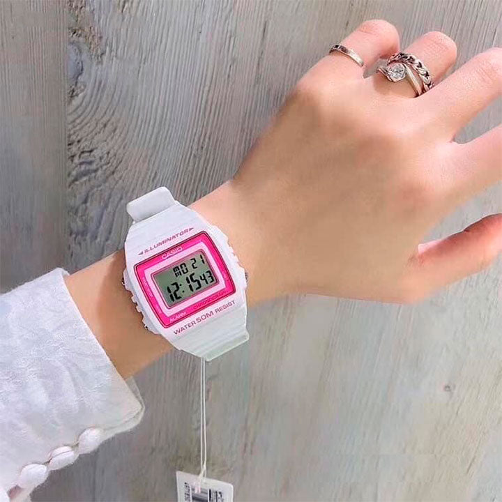 Correa Casio Original Reloj W-215H, W-215H-7 Blanco