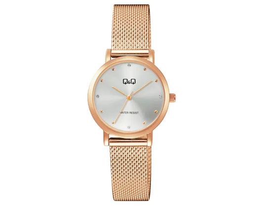 Reloj Q&Q Mujer C35A-007PY Malla Oro Rosa Elegante