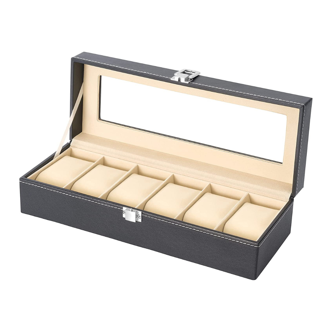 Caja organizadora de 6 relojes / Porta relojes