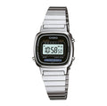 Reloj Casio Vintage LA670WA-1DF Mujer Plateado Fondo Negro
