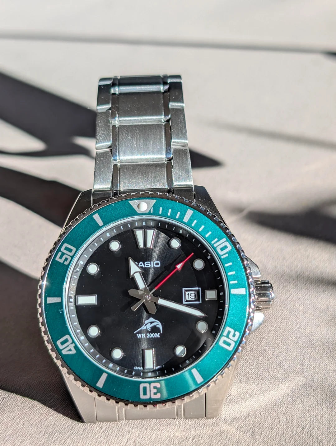 Reloj Casio Hombre Duro Marlin Starbucks MDV-106DD-1A3VCF Acero Inoxidable Bisel Verde
