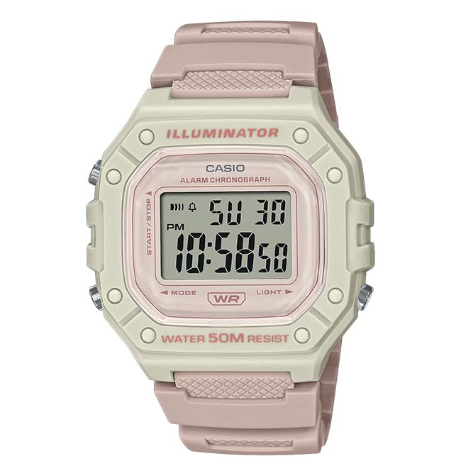 Reloj Casio Mujer W-218HC-4A2 Digital Iluminator Nude