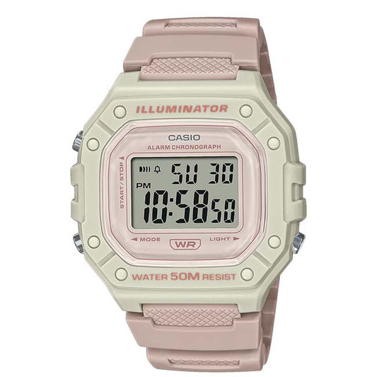 Reloj Casio Mujer W-218HC-4A2 Digital Iluminator Nude