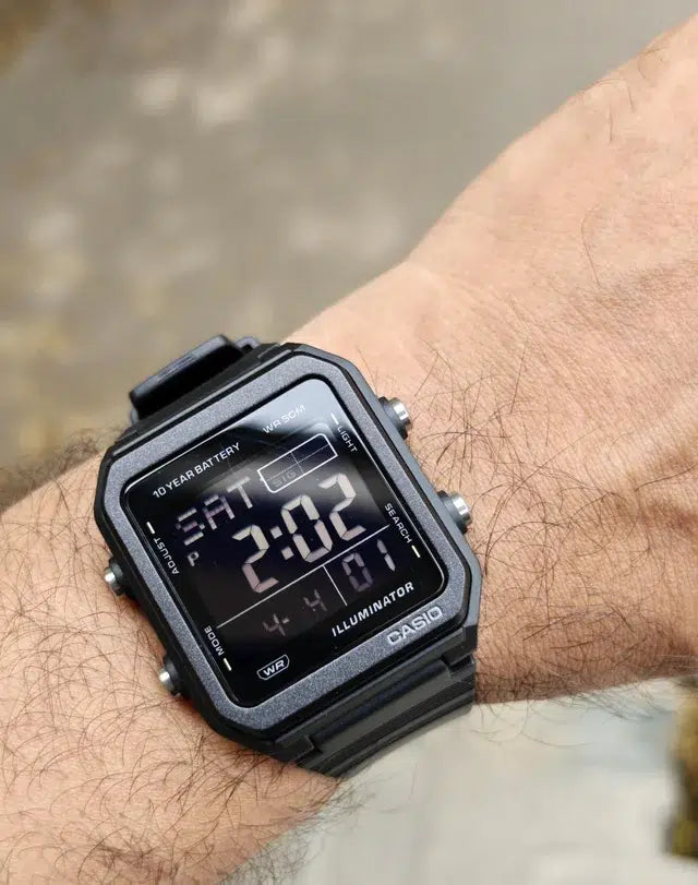 Reloj Casio Hombre W-221H-1BVDF Digital Negro Pantalla Negativa