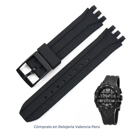 Correa silicona 18 mm para reloj Swatch SUIB400