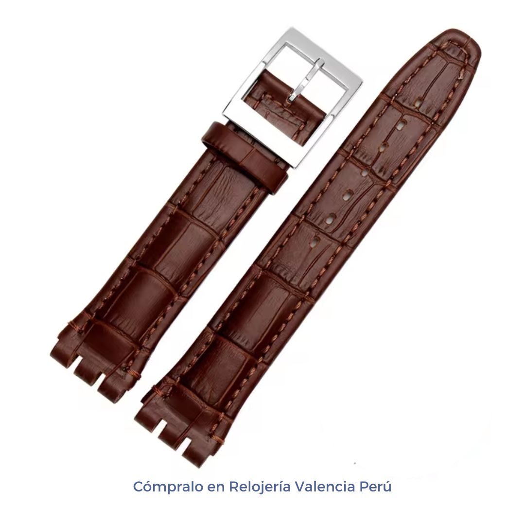 Correa de cuero 17 mm para Reloj Swatch