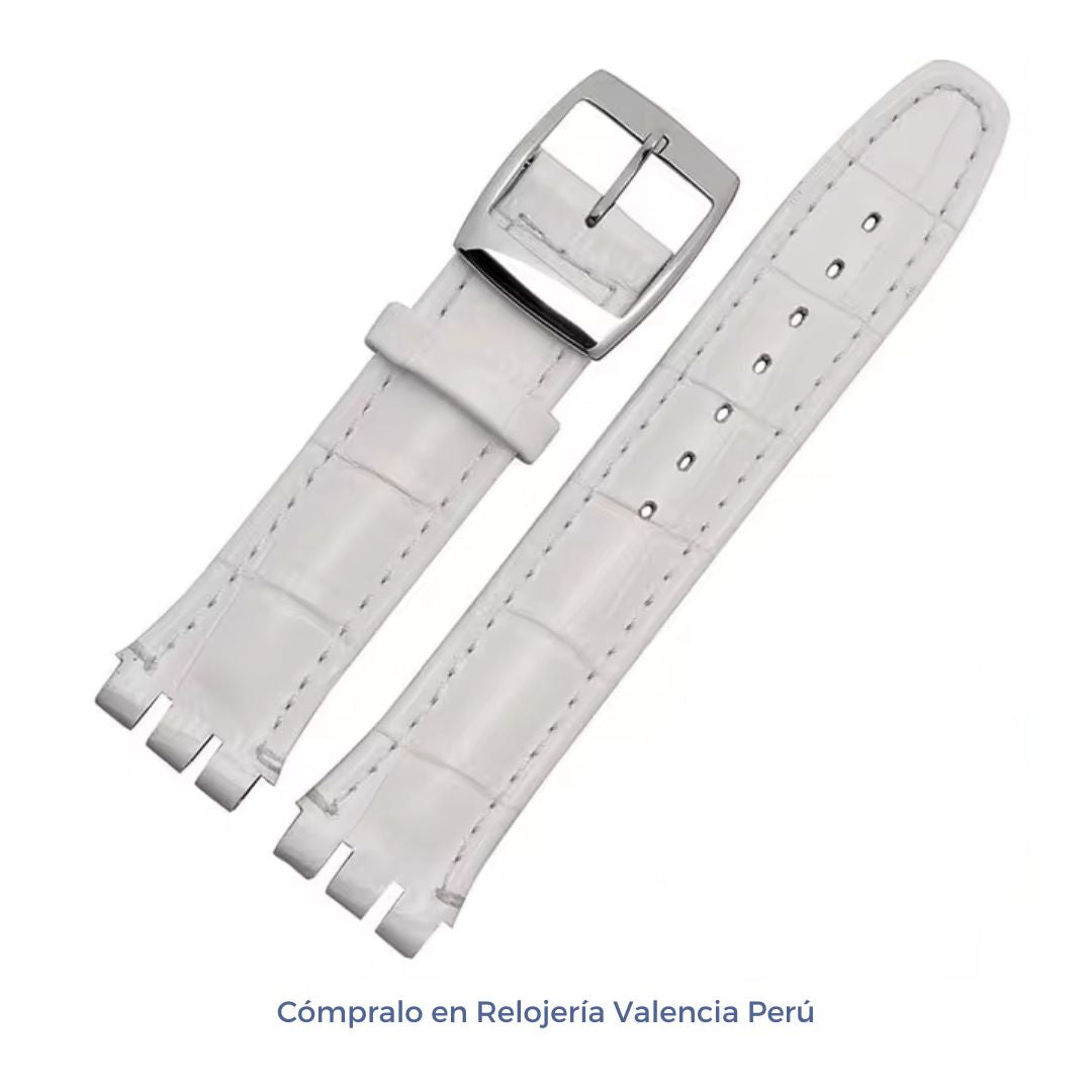 Correa de cuero 17 mm para Reloj Swatch