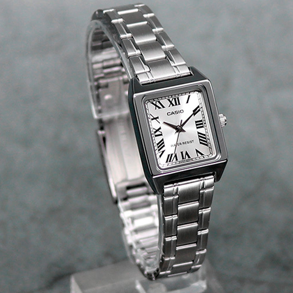 Reloj Casio Mujer LTP-V007D-7BUDF Plateado Números Romanos