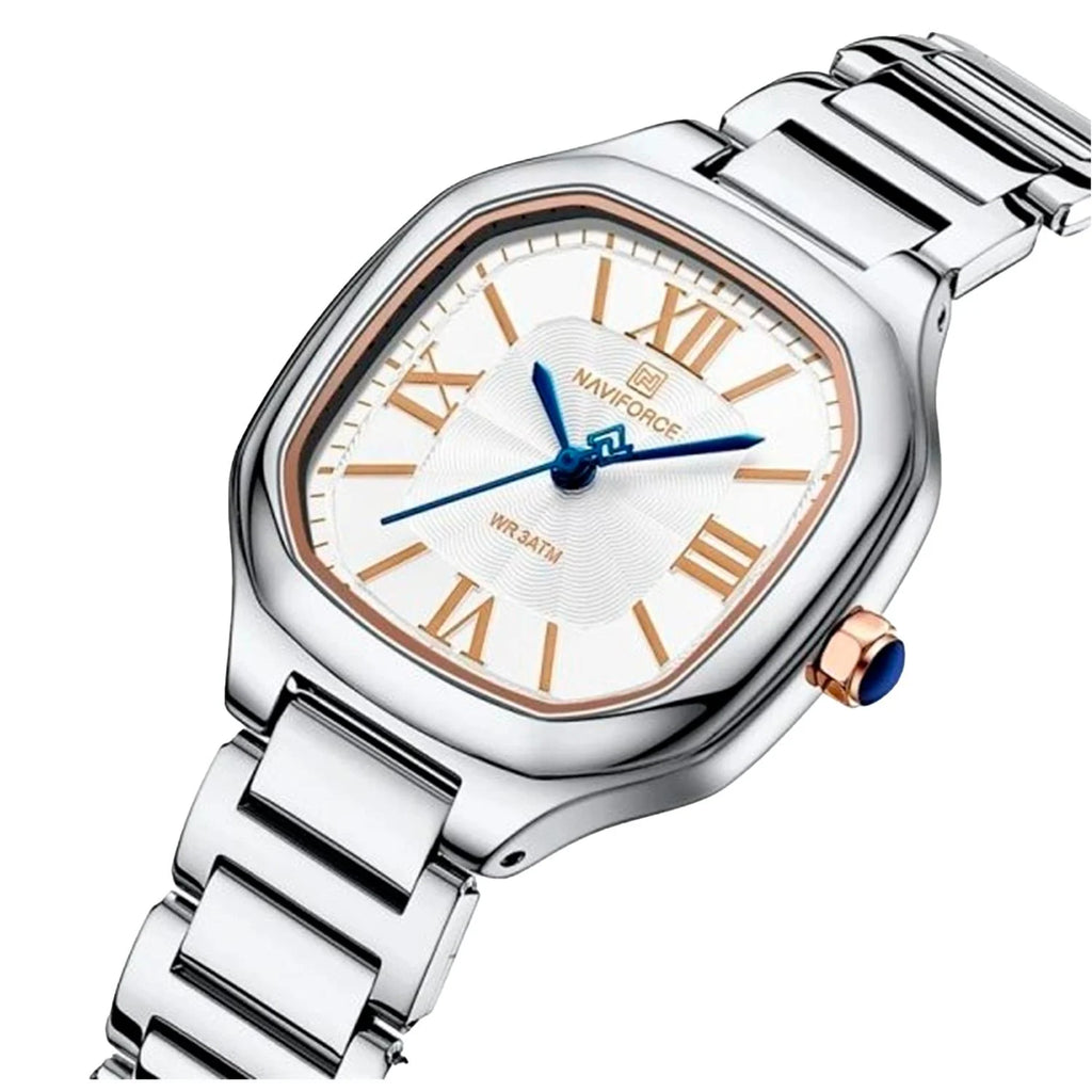 Reloj de mujer Naviforce NF5042 - Plateado con beige