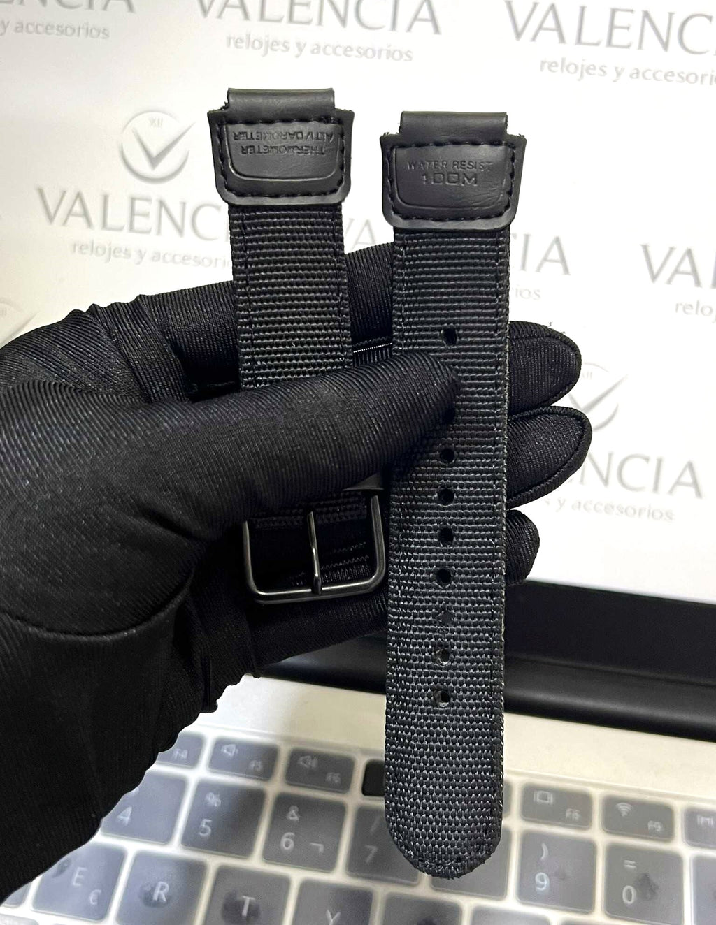 Correa para Reloj Nylon con Cuero para Casio AE-1000W, AE-1200WH y más