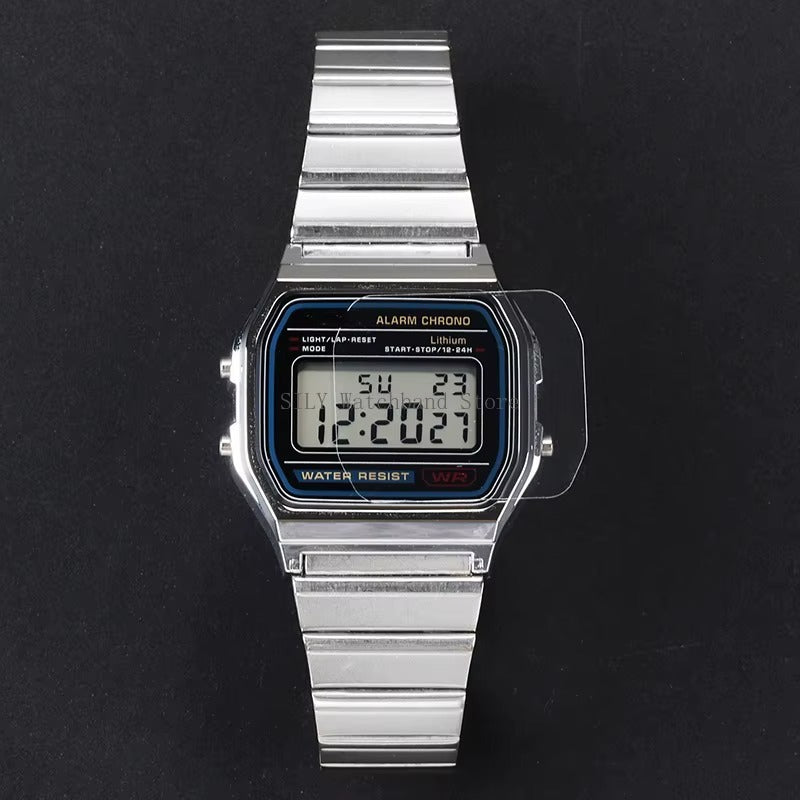 Protector de Pantalla Antiarañazos para Reloj Casio F-91W, A158WA, A168W (Pack x 2 Unidades)