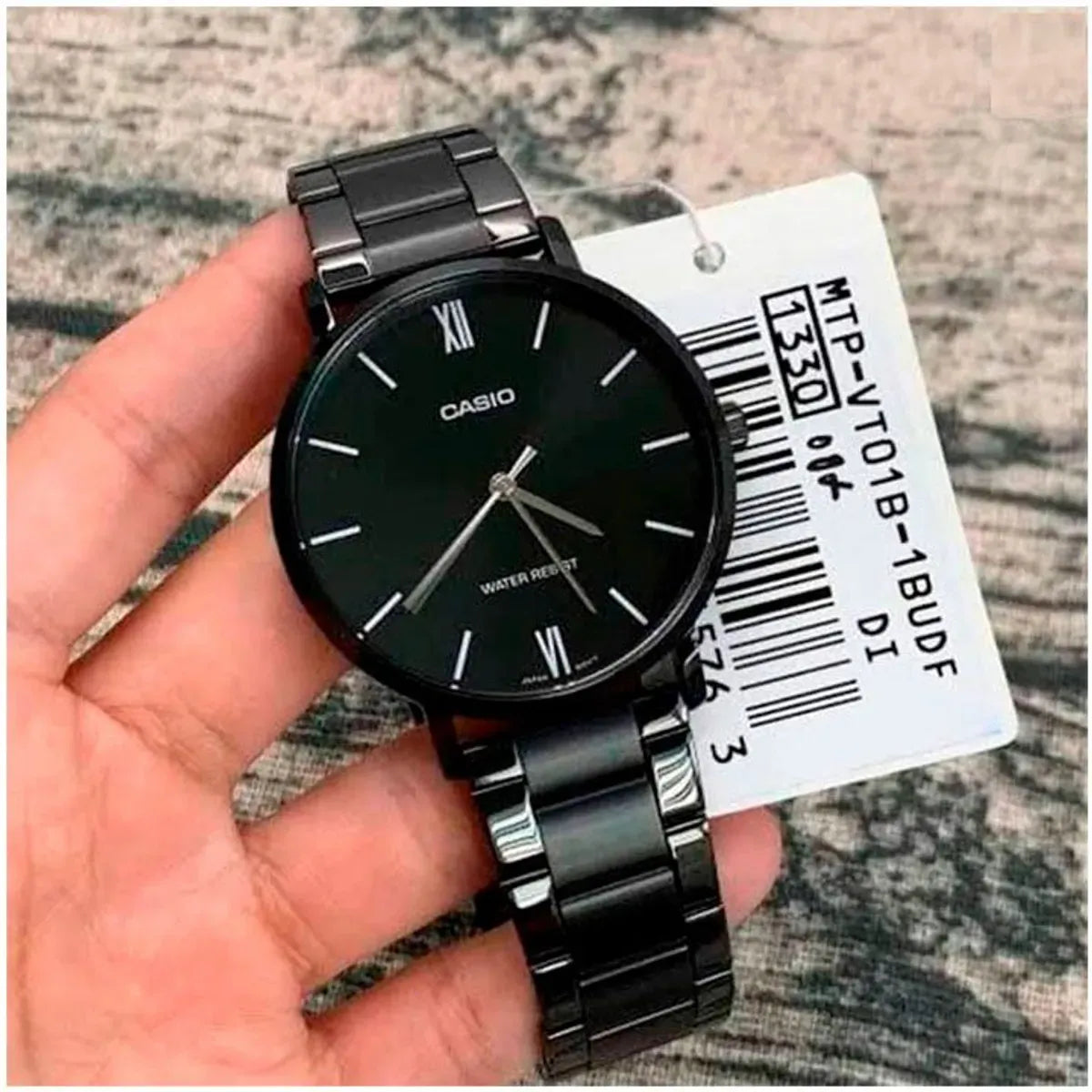 Reloj Hombre Casio MTP-VT01B-1B Acero Negro