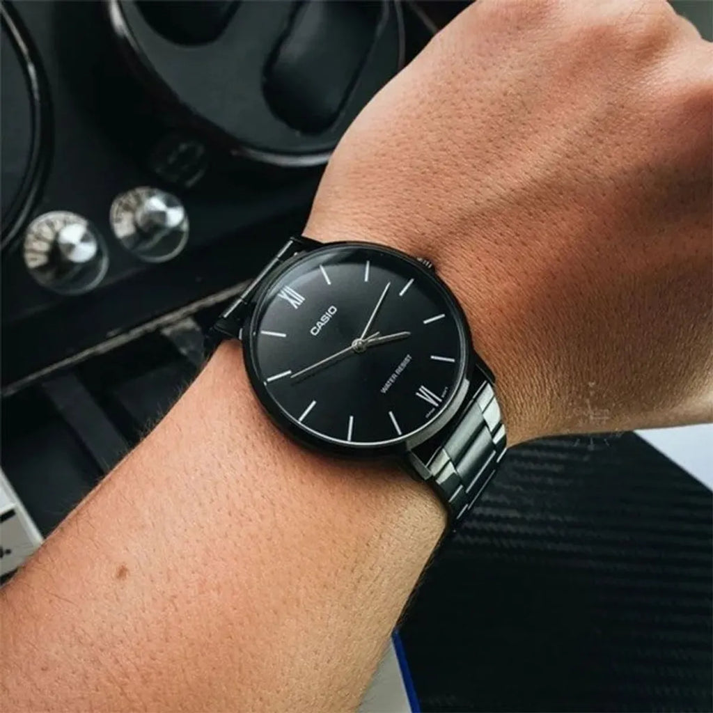 Reloj Hombre Casio MTP-VT01B-1B Acero Negro
