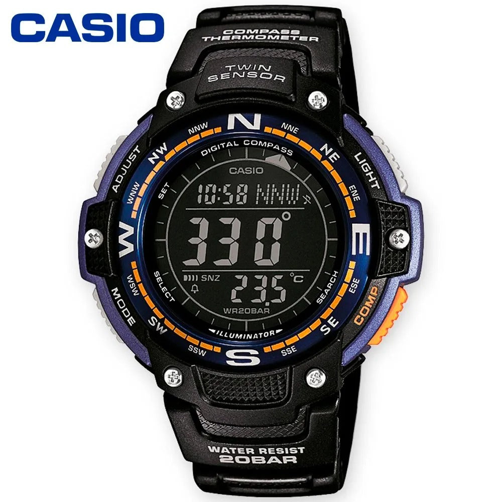 Reloj Casio SGW100-2B Hombre Deportivo Twin Sensor Brújula Termómetro Original