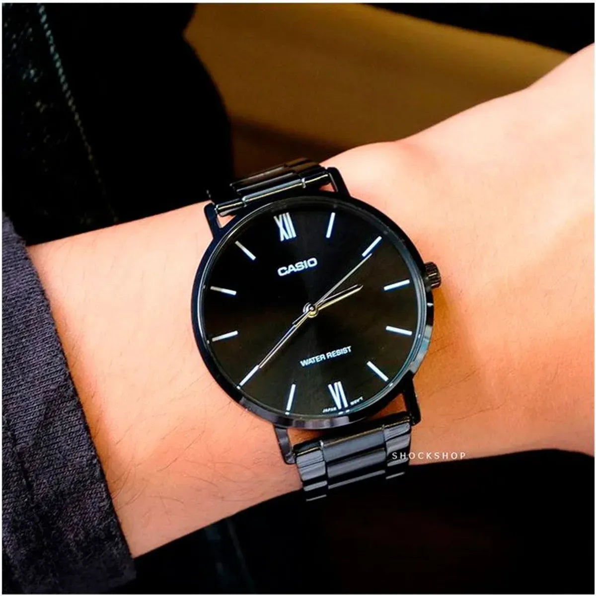 Reloj Hombre Casio MTP-VT01B-1B Acero Negro