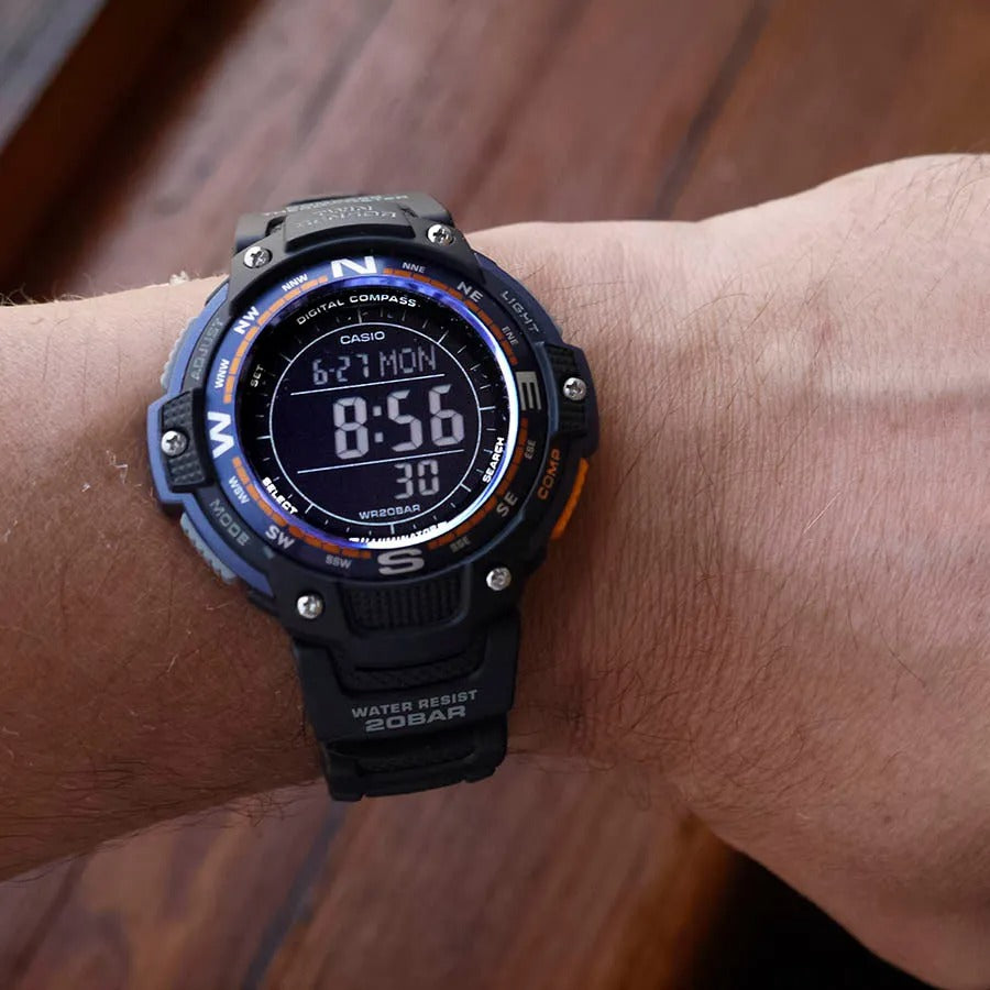 Reloj Casio SGW100-2B Hombre Deportivo Twin Sensor Brújula Termómetro Original