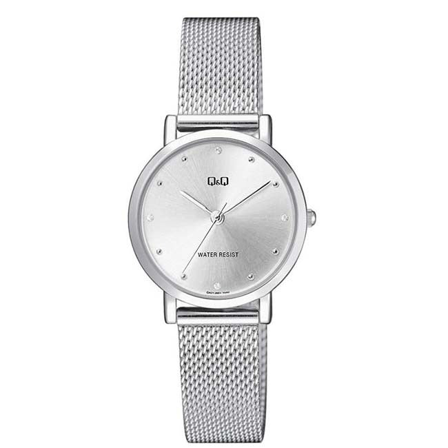Reloj Q&Q Mujer C35A-005PY Malla Plateado Elegante