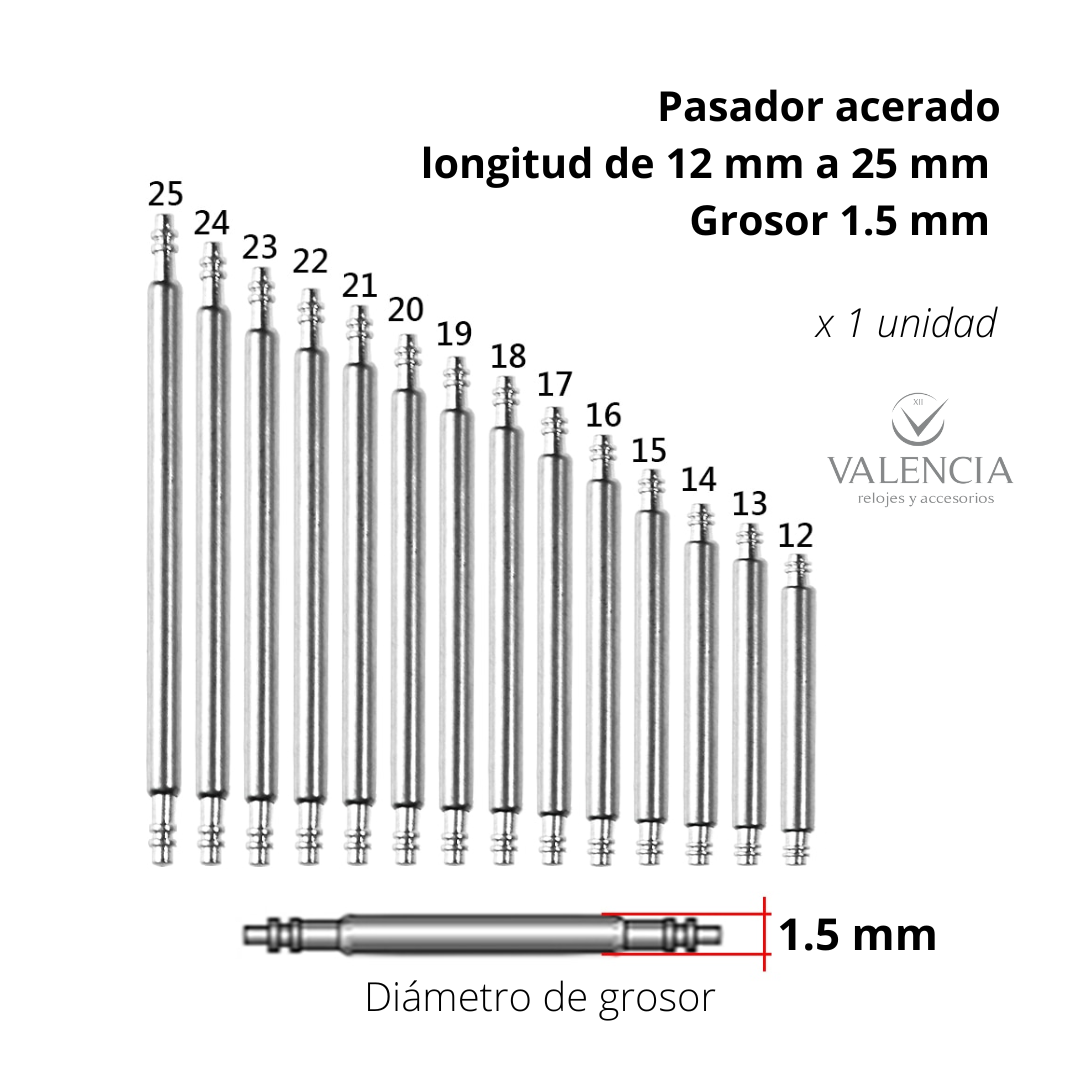 Pasador acerado de resorte x 2 unds.