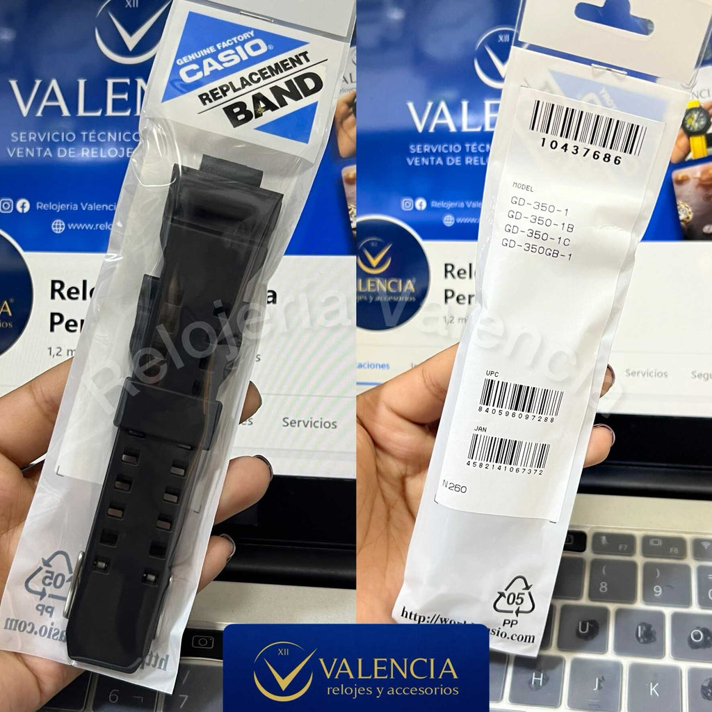 Correa Casio Original Reloj Casio G-Shock GD-350