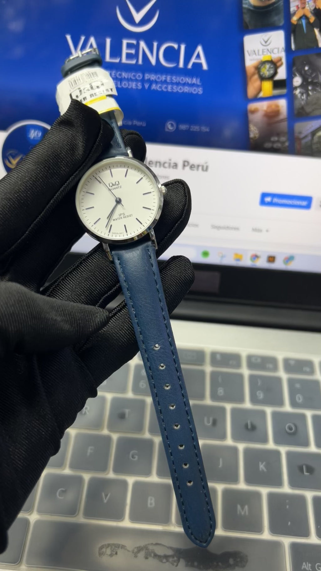 Reloj Q&Q Mujer QZ03-301 Correa Cuero azul