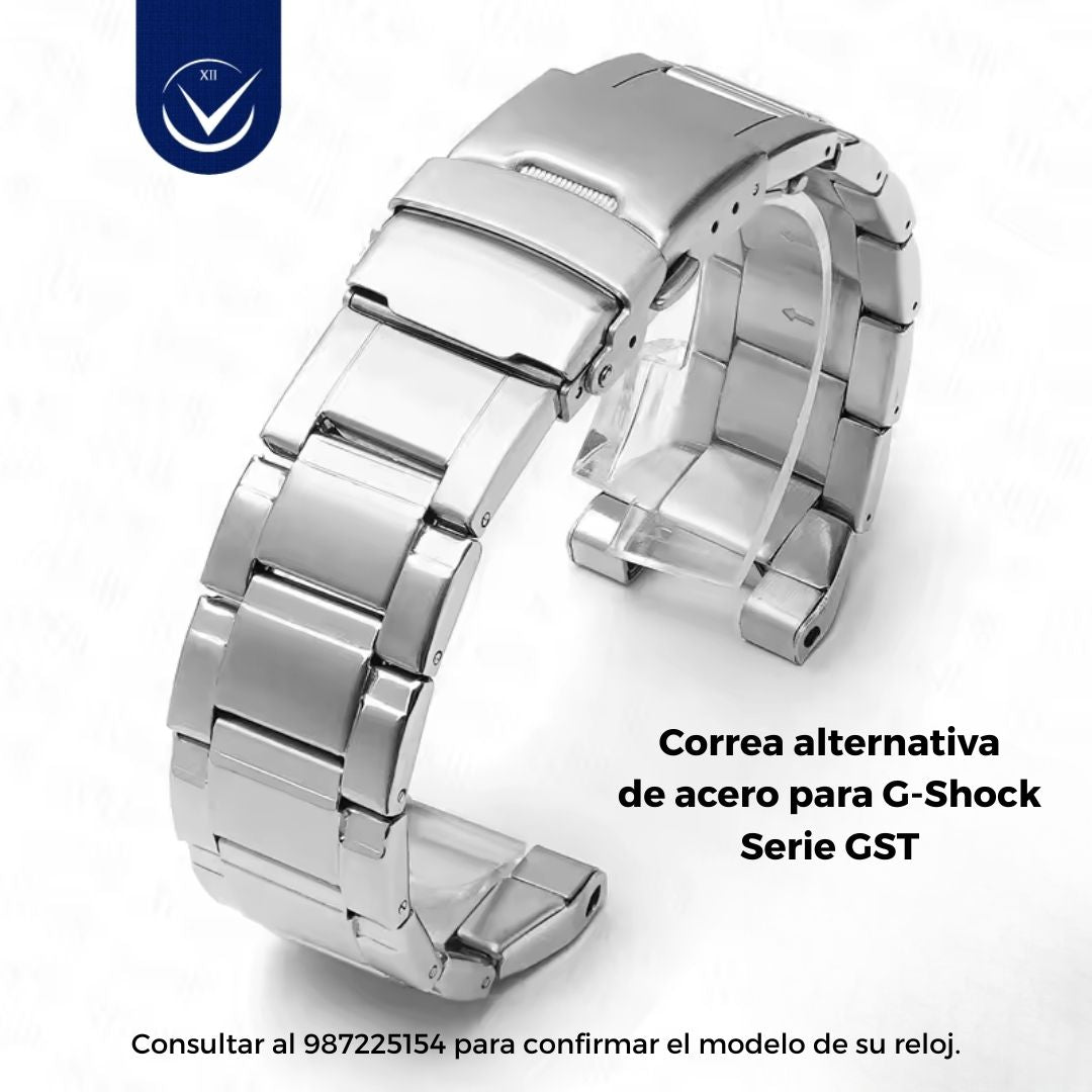 Correa de acero para Casio G-Shock GST-B100 - S100/S120/S110/S310 - W110/300/400G
