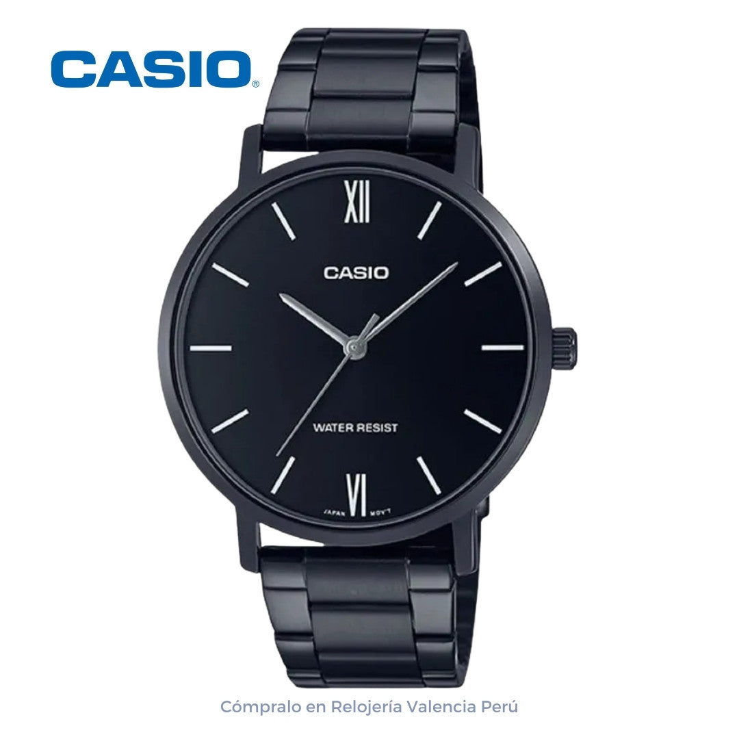 Reloj Hombre Casio MTP-VT01B-1B Acero Negro