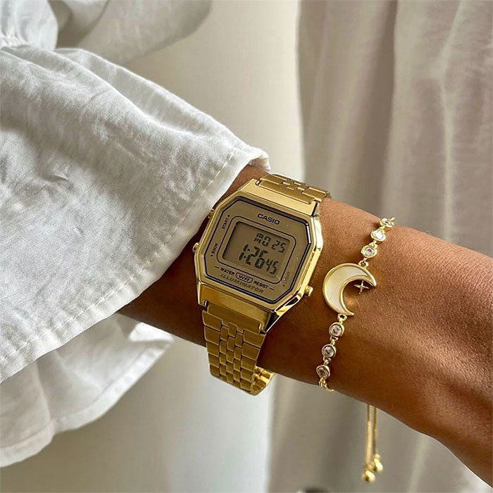 Reloj Casio Mujer LA680WGA-9 Dorado Acero Illuminator
