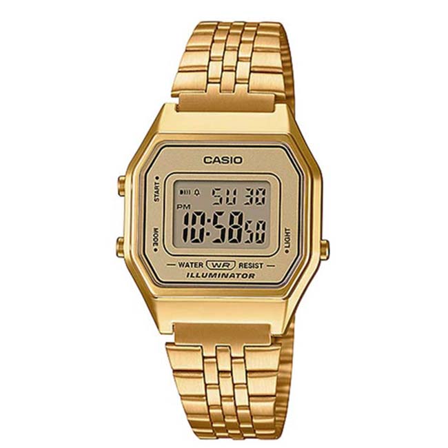 Reloj Casio Mujer LA680WGA-9 Dorado Acero Illuminator
