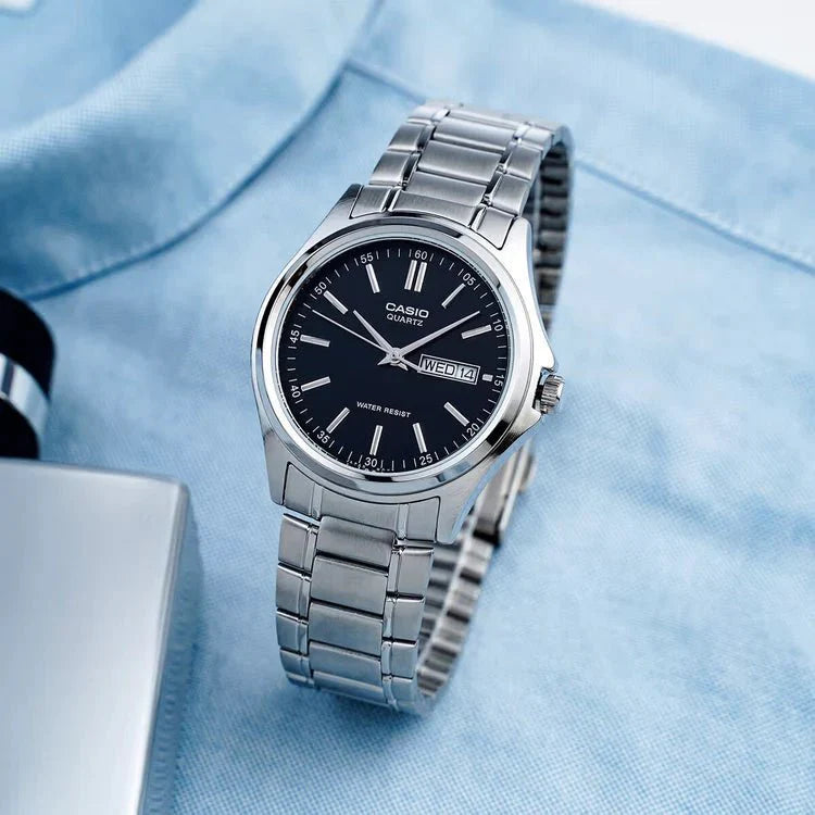 Reloj Hombre Casio MTP-1239D-1A Hombre Acero Inoxidable Plateado