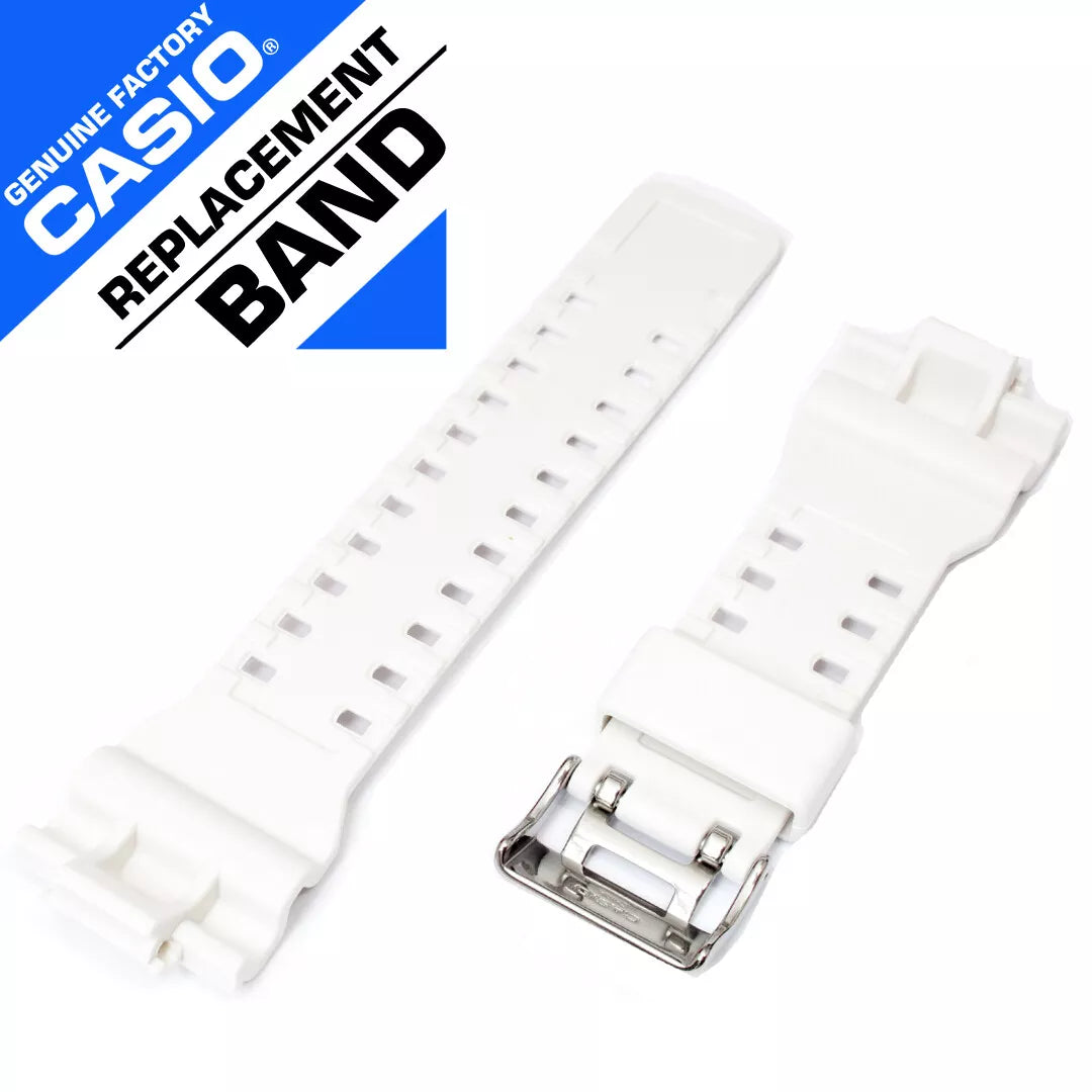 Correa Casio Original Reloj Casio G-Shock GA-100, GA-110, GW-8900 Blanco