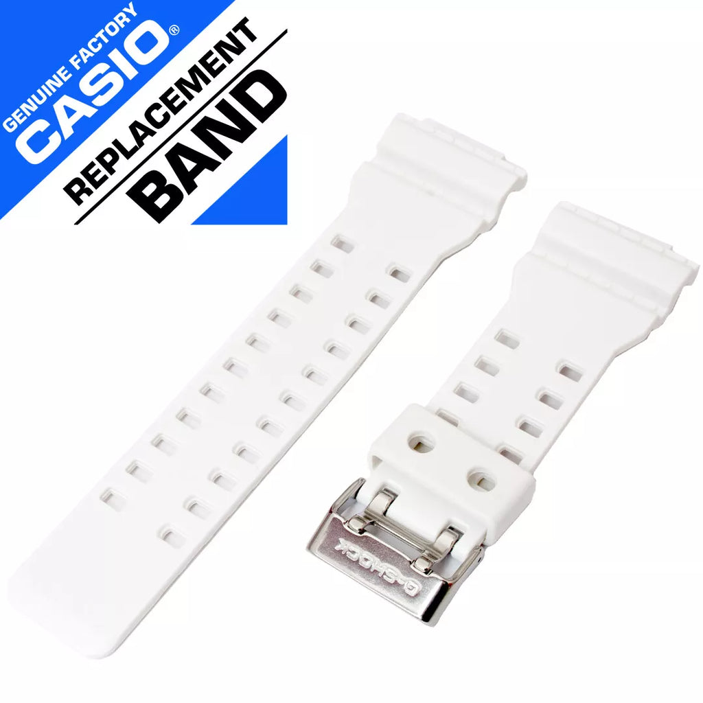 Correa Casio Original Reloj Casio G-Shock GA-100, GA-110, GW-8900 Blanco