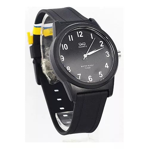 Reloj Q&Q VR35J022Y Minimalista All Black Acuático