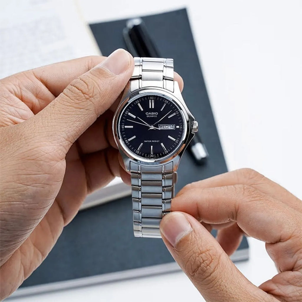 Reloj Hombre Casio MTP-1239D-1A Hombre Acero Inoxidable Plateado