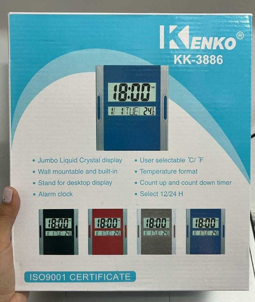 Reloj digital de pared rectangular KK-3886